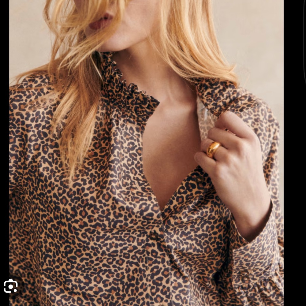 Sezane Louna shirt in Leopard